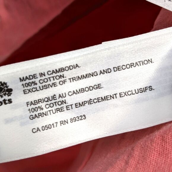 ROOTS Pink Embroidered Logo T-shirt XS - Picture 6 of 7